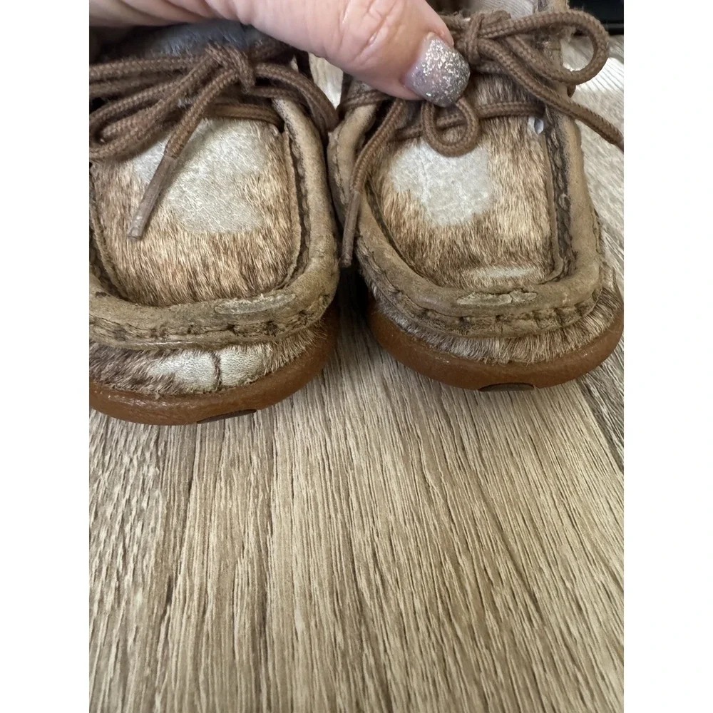 Twisted X Infant Hair On Hide Chukka Driving Moc Shoes Size 6 GC SB17